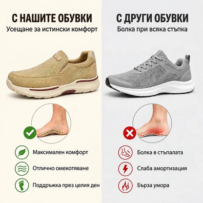 🔥 Само днес — 50% отстъпка за ограничено време! 👞 Висококачествени ортопедични обувки за мъже ✅ Поддръжка на свода на стъпалото: облекчаване на болките в стъпалата ✅ Ергономичен дизайн: намаляване на натоварването върху стъпалата, ходене без болка
