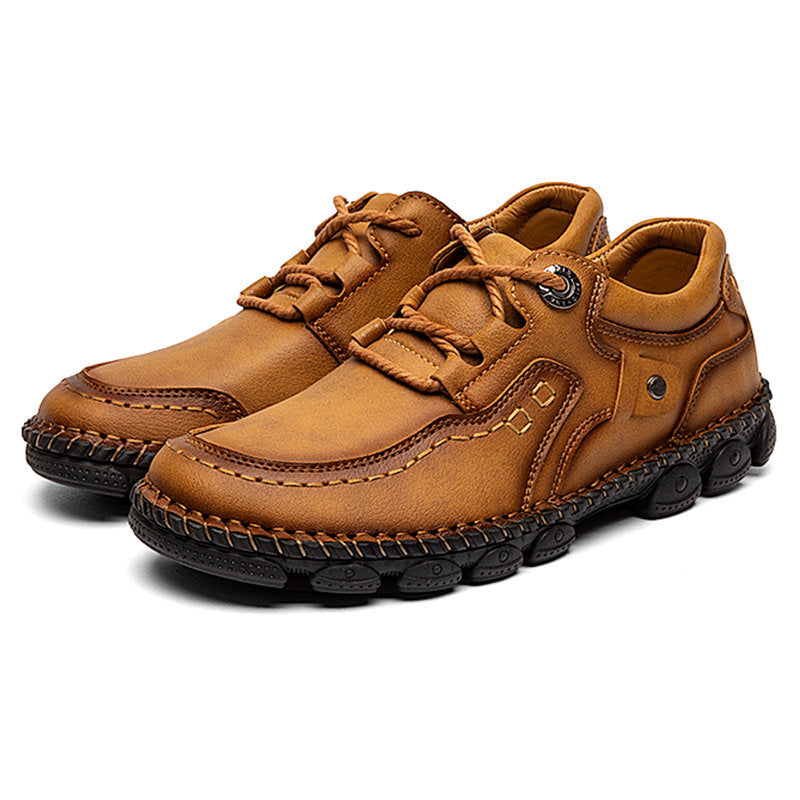 🐂 Sapatos ortopédicos para homem feitos em pele de bezerro👞 Costurados à mão✅ Alivia as dores nos pés - Caminhada confortável